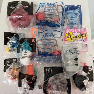 12 Sealed Mcdonalds Toys Disney The Last Airbender Snow White Beauty & the Beast